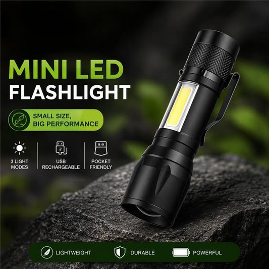 Mini LED Rechargeable Flashlight – Pocket Torch with 3 Modes