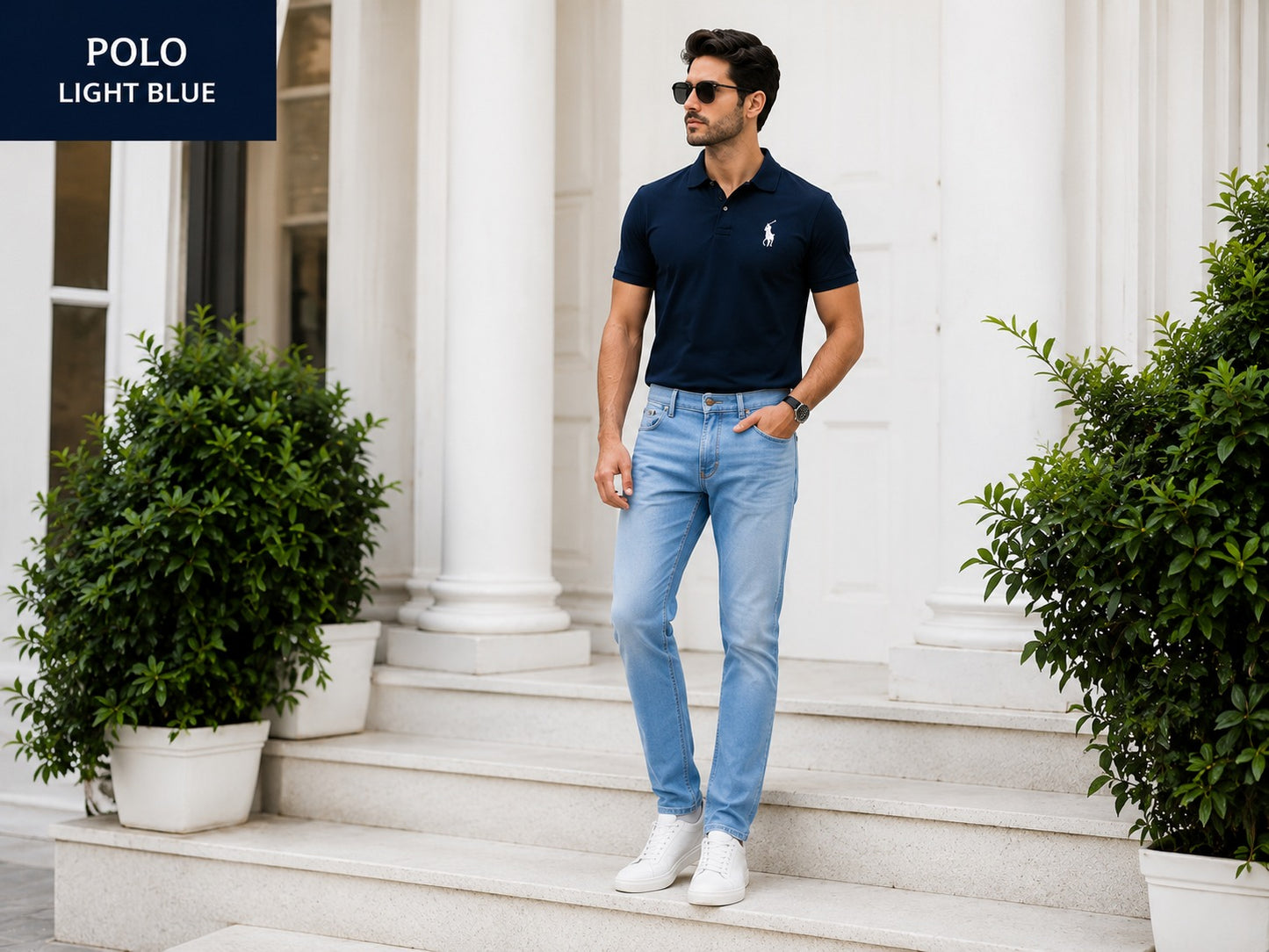 Pack of 2 Premium Denim Jeans (Blue & Light Blue)