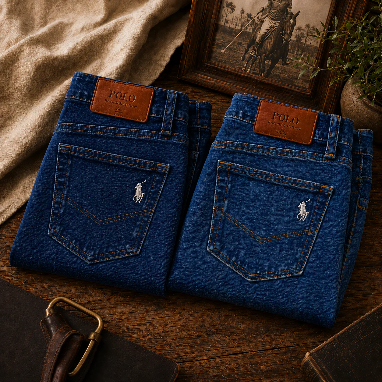 Pack of 2 Premium Denim Jeans (Blue & Navy Blue)