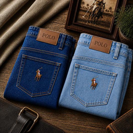 Pack of 2 Premium Denim Jeans (Sky Blue & Navy Blue)